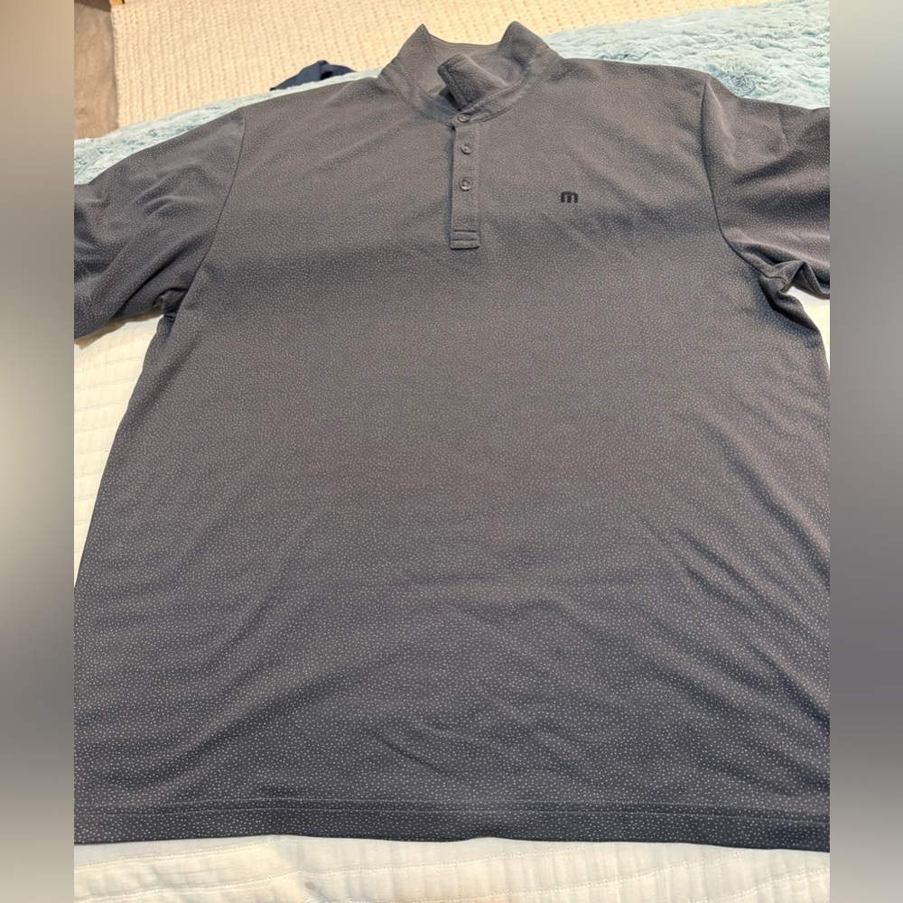 Travis Mathew Gray Polo Shirt Size XL